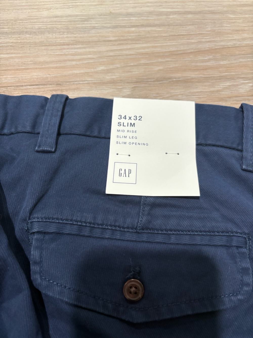 GAP Navy Drawstring Chino Pants - Picture 5 of 6